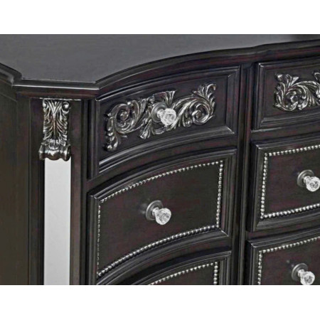 B1660-1 Bankston : Tủ 12 Ngăn Kéo + Hoa Văn Giả Cổ - 1m77